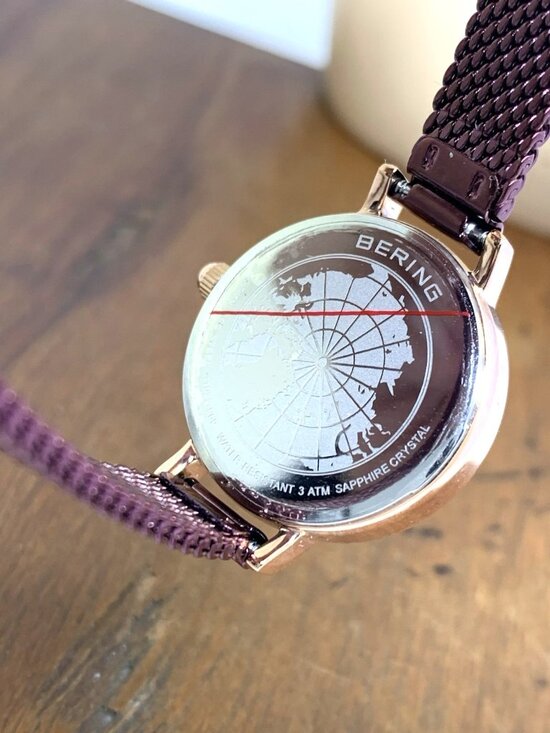 Bering Women\'s Watch 11022-969 Quartz Rose Gold Purple 22mm Mesh Steel Band main image 9
